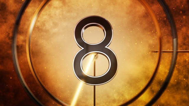 Golden Film Countdown Intro with Logo