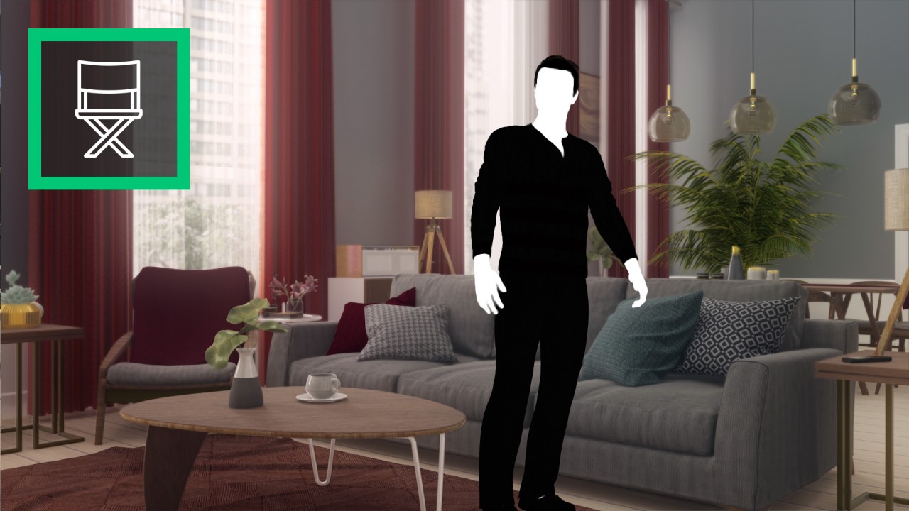 Cozy Living Room Virtual Set With Custom Camera Angles And Moving