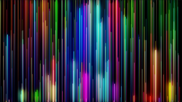 Colorful neon bright lines going up. Streaks of light. Seamless looping abstract background animation. 