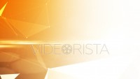 Futuristic yellow polygonal geometric background with vectors, lines and flares.