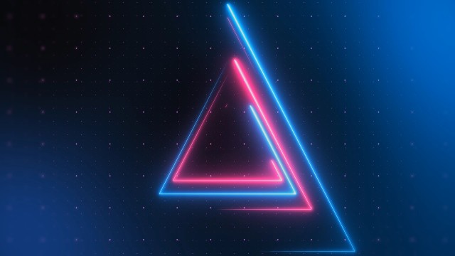 Triangular Neon Streaks Techno Loop