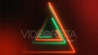 Red and Green Strobe Lights with Triangular Shapes and Grid