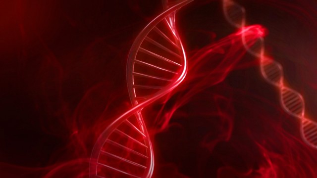 Red DNA Strand in Slow Motion