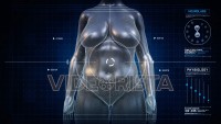 Woman HOURGLASS Body Shape Anatomy Gaining Weight Futuristic animation - Slim to Fat Scan Interface