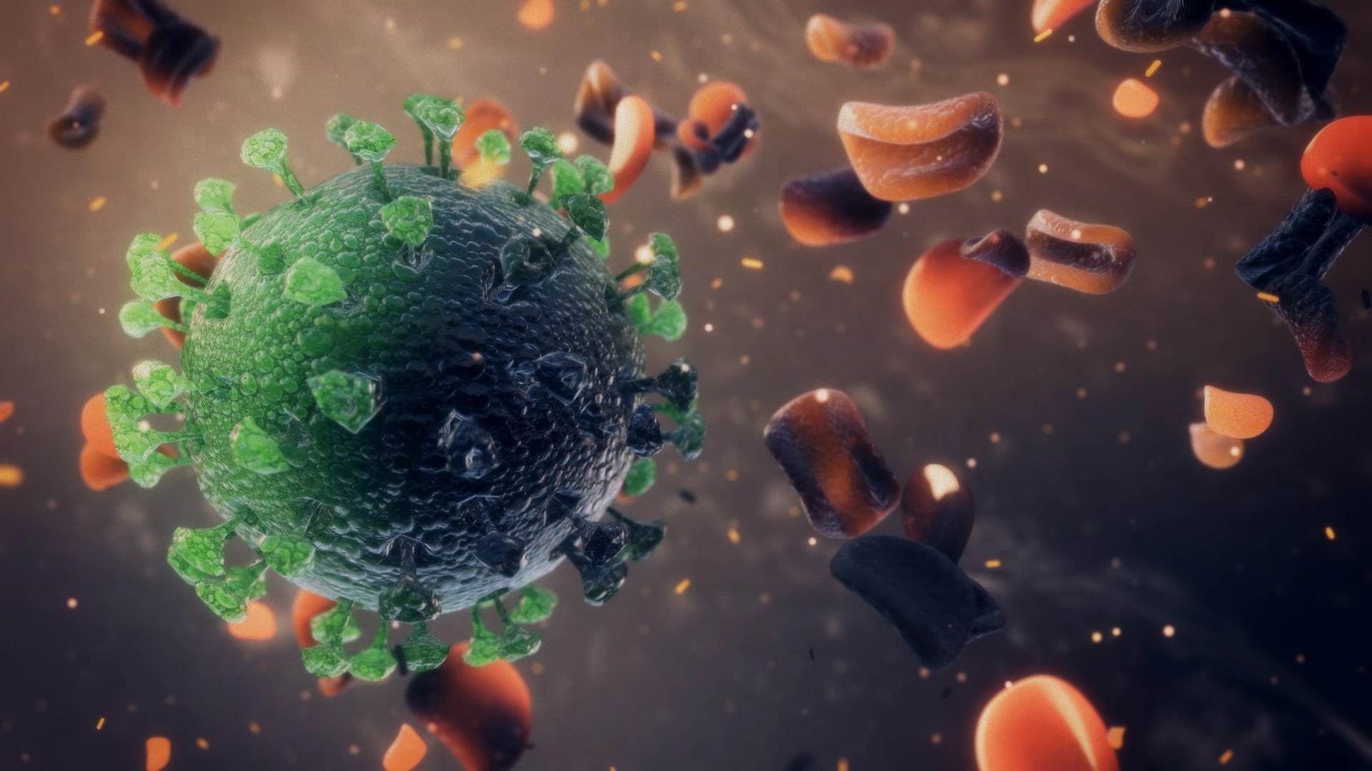 Вирусы атакуют бактерию