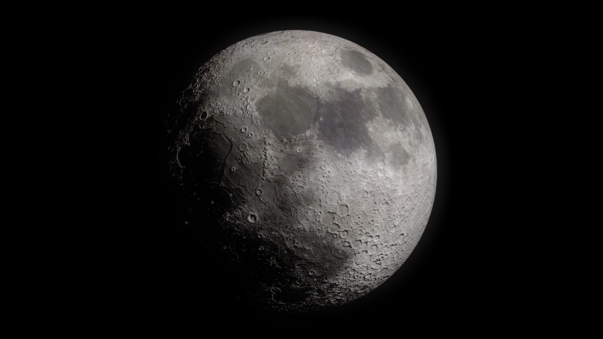 Highly detailed Moon seen from Telescope