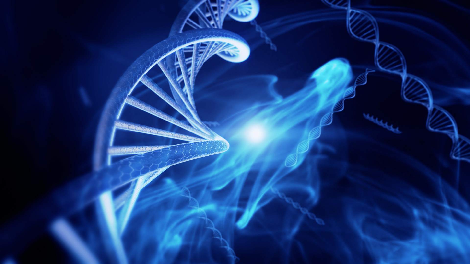 Спираль ДНК светящаяся